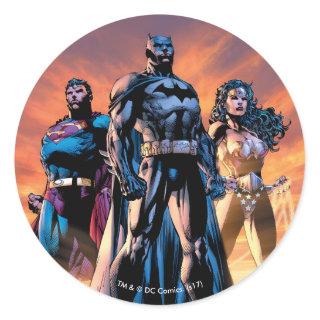 Superman, Batman, & Wonder Woman Trinity Classic Round Sticker