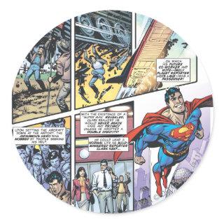 Superman Comic Panel - Clark's Origins 2 Classic Round Sticker