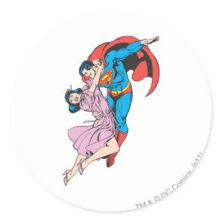 Superman & Lois in Pink Classic Round Sticker