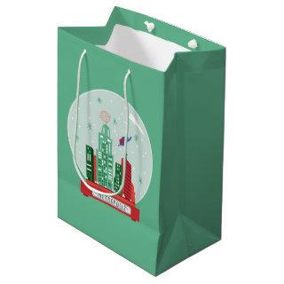 Superman Metropolis Snow Globe Graphic Medium Gift Bag