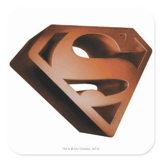 Superman S-Shield | 3D Grainy Logo Square Sticker