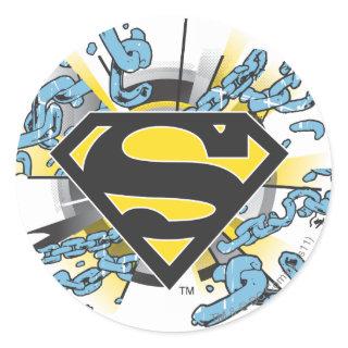 Superman S-Shield | Chains Logo Classic Round Sticker