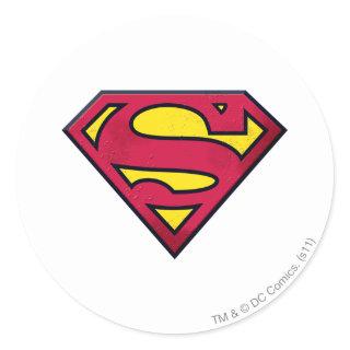 Superman S-Shield | Dirt Logo Classic Round Sticker