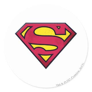 Superman S-Shield | Dirt Logo Classic Round Sticker