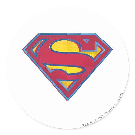 Superman S-Shield | Dot Logo Classic Round Sticker