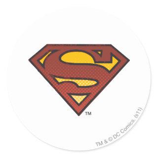 Superman S-Shield | Faded Dots Logo Classic Round Sticker
