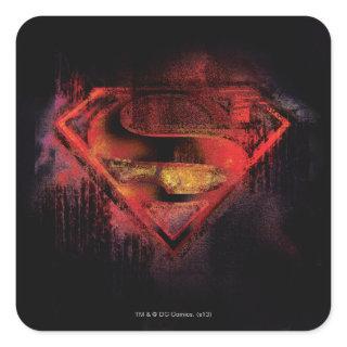 Superman S-Shield | Painted Logo Square Sticker