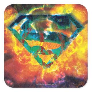 Superman S-Shield | Peace Stamped Logo Square Sticker
