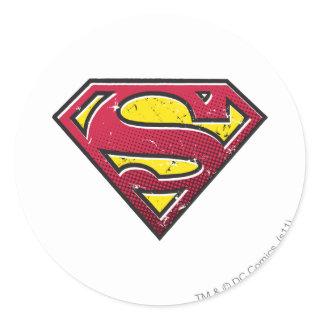 Superman S-Shield | Scratches Logo Classic Round Sticker