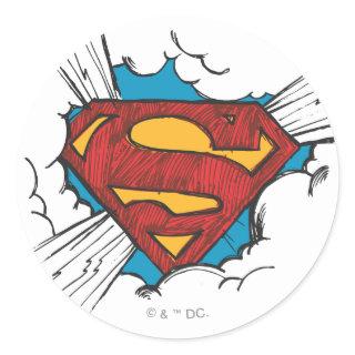 Superman S-Shield | Within Clouds Logo Classic Round Sticker