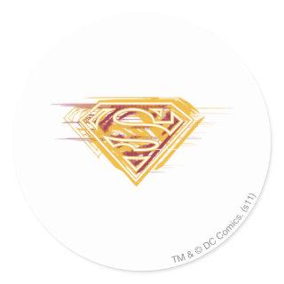 Superman S-Shield | Yellow and Red Logo Classic Round Sticker