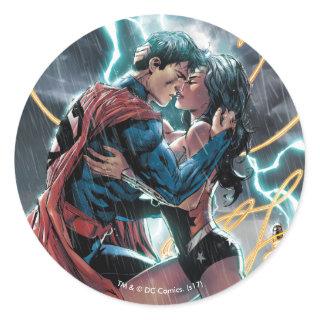 Superman/Wonder Woman Comic Promotional Art Classic Round Sticker