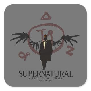 Supernatural Castiel Illustration Square Sticker
