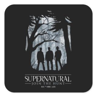 Supernatural Forest Silhouette Graphic Square Sticker