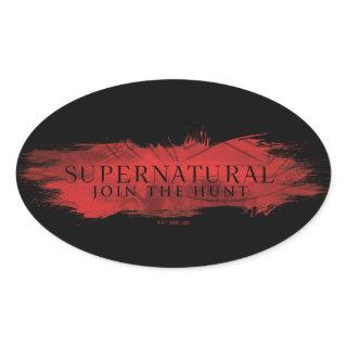 Supernatural "Join the Hunt" Red Splash Oval Sticker