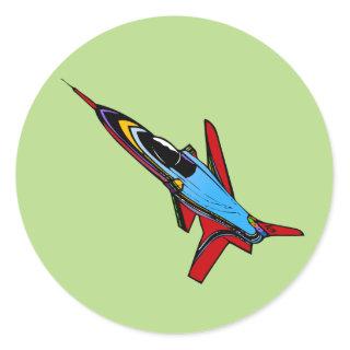 Supersonic Airforce Jet-Fighter Design for Pilots Classic Round Sticker