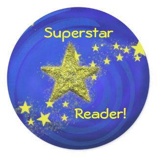 Superstar Reader! Classic Round Sticker