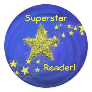 Superstar Reader! Classic Round Sticker