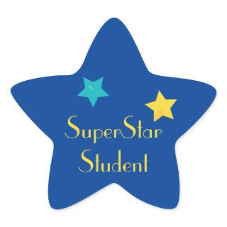 SuperStar Student with Stars  Star Sticker