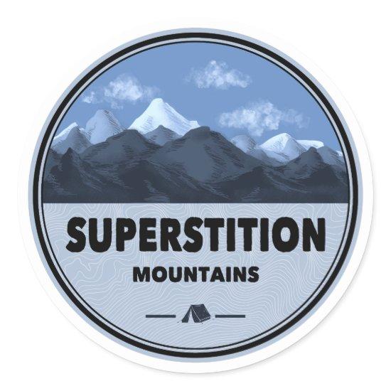 Superstition Mountains Arizona Camping Classic Round Sticker