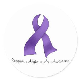 Support Alzheimer's Awareness Classic Round Sticker