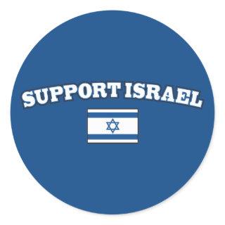 Support Israel with Flag Classic Round Sticker