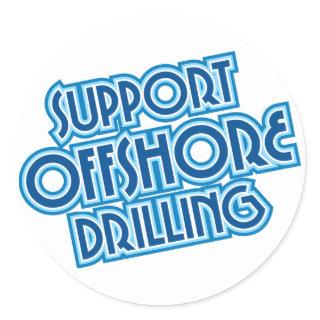 Support Offshore Drilling Classic Round Sticker