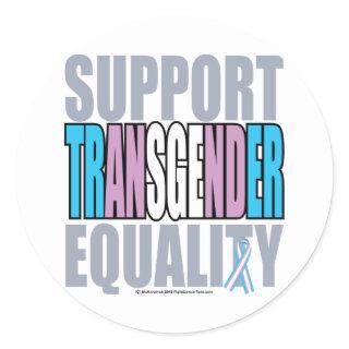 Support Transgender Equality Classic Round Sticker