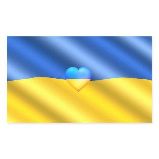 Support Ukraine Rectangular Sticker Ukraine Flag