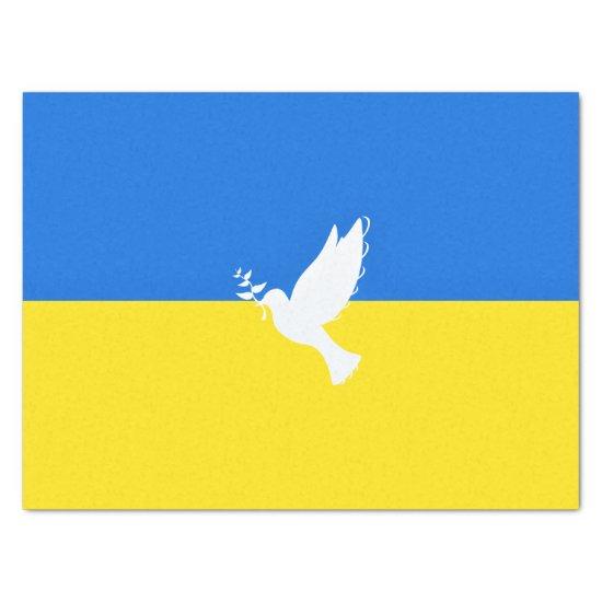 Support Ukraine Tissue Paper Peace Dove Flag