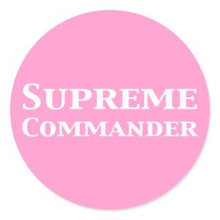 Supreme Commander Gifts Classic Round Sticker