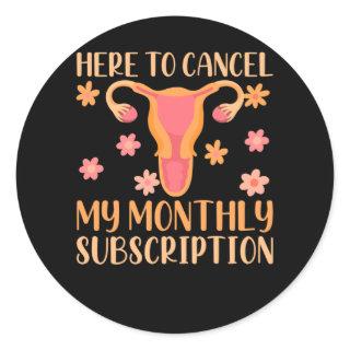Surgery Uterus Removal Hysterectomy Recovery Classic Round Sticker