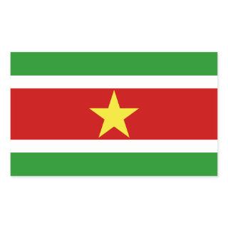 Suriname Flag | Rectangular Sticker