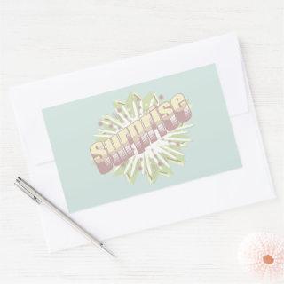 Surprise onomatopoeia explosion rectangular sticker