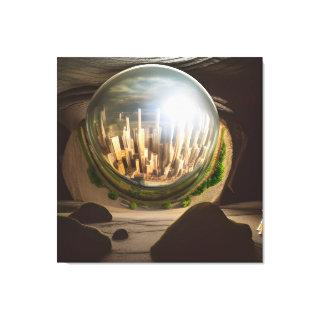 Surreal Glass World Plato's Cave Canvas Print