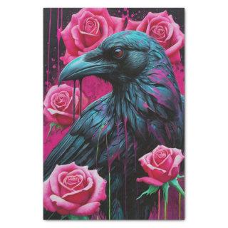 Surreal Raven & Roses Surrealism Decoupage  Tissue Paper