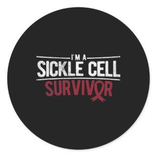 Survivor Sickle Cell  Classic Round Sticker