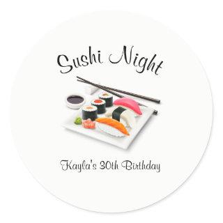 Sushi Dinner Party Classic Round Sticker