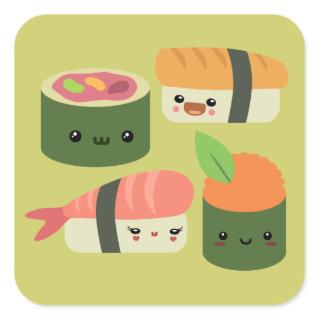 Sushi Friends Square Sticker