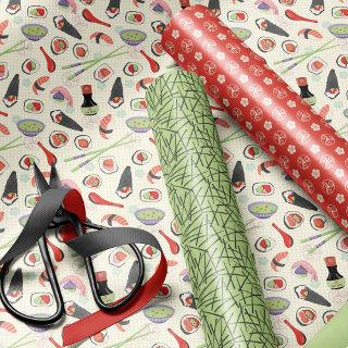 Sushi, Japanese symbols, chopsticks  Sheets