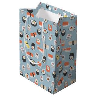 Sushi Nigiri Maki Roll Pattern Medium Gift Bag
