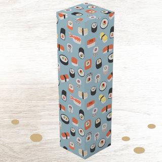 Sushi Nigiri Maki Roll Patterned Wine Box