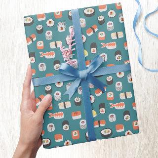 Sushi Pattern Teal Green