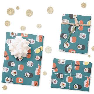 Sushi Pattern Teal Green  Sheets