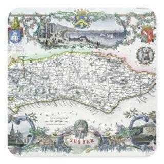 Sussex, engraved by W. Schmollinger Square Sticker
