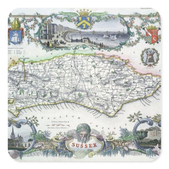 Sussex, engraved by W. Schmollinger Square Sticker