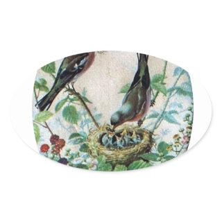 Sustaining the Flock: Capturing Nurturing Parental Oval Sticker