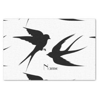Swallow Birds Silhouettes Thunder_Cove   Tissue Paper