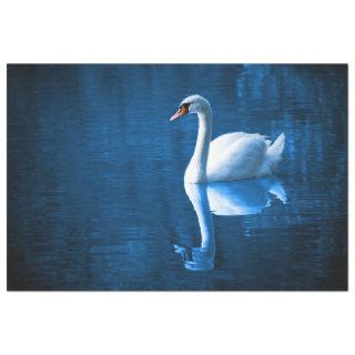 Swan Blue Lake Decoupage Tissue Paper