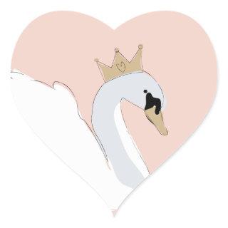 Swan Princess Heart Sticker